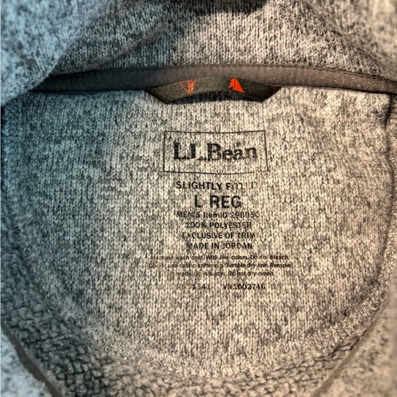 L.L. Bean Heathered Gray Pullover fleece - Picture 5 of 6